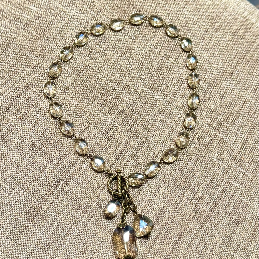 Faceted Crystal Necklace - statement piece!